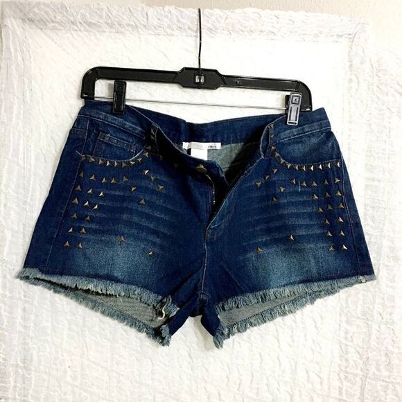 Ellison Studded Jean Shorts Size Large - Picture 2 of 7